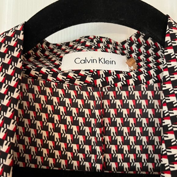 Calvin Klein Cowl Neck Patterned Shell - Picture 2 of 3